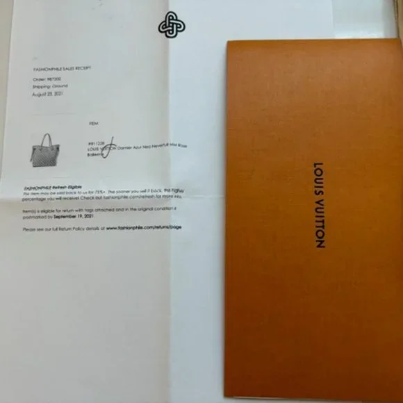 Louis Vuitton Damier Azur Neo Neverfull MM Rose Ballerine - Picture 14 of 15